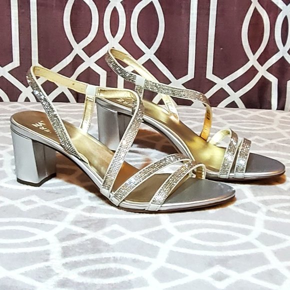 Naturalizer Vanessa Slingback Heel Sandals Silver Size 10 US | 40 EUR | 7 UK - Picture 2 of 15